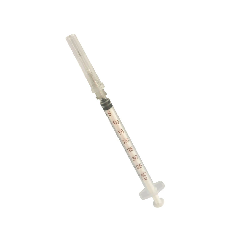 Single-use three-detail sterile injecting syringe with single-use insulin needle insulin interventions