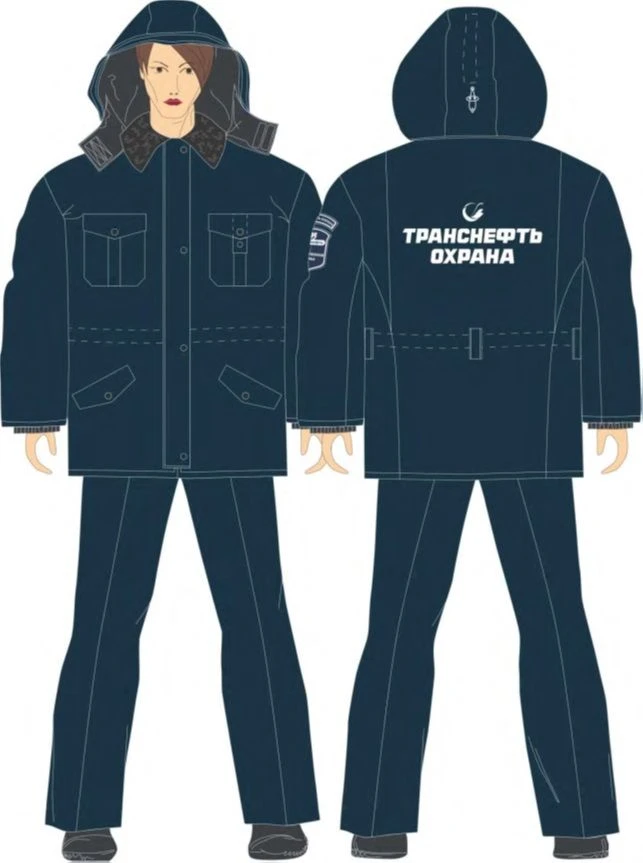 Jackets insulated female employees of departmental security of PJSC "Transneft", commodity codes KU
