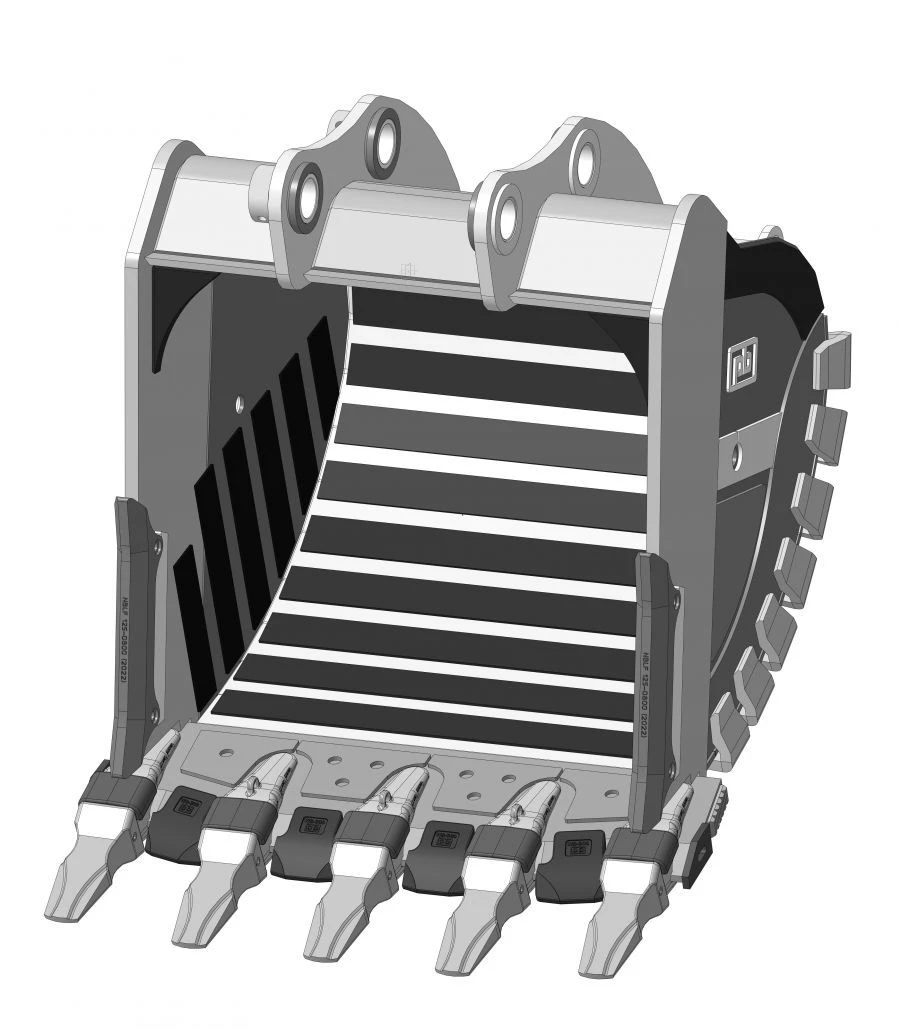 Heavy duty rock bucket RDX-113.22d-18WC9(5)WS
