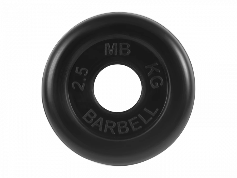 MB-PltB51-2,5 Standard rubber disc, black, 51 mm, 2,5 kg