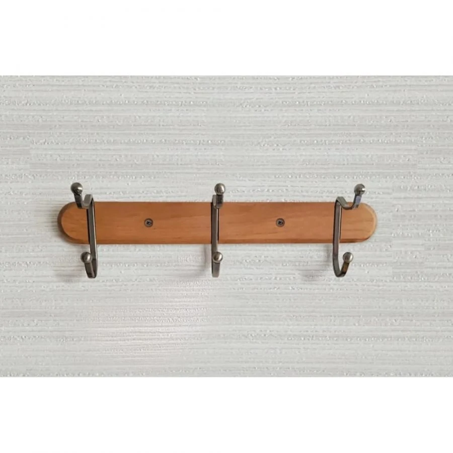 Wall rack with 3 hooks