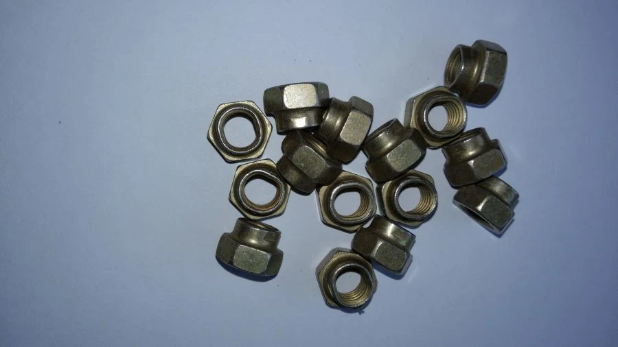 Hexagonal high self-locking nuts made of titanium alloy OST 1 11530-74