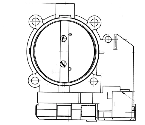 Kamaz engine throttle flap