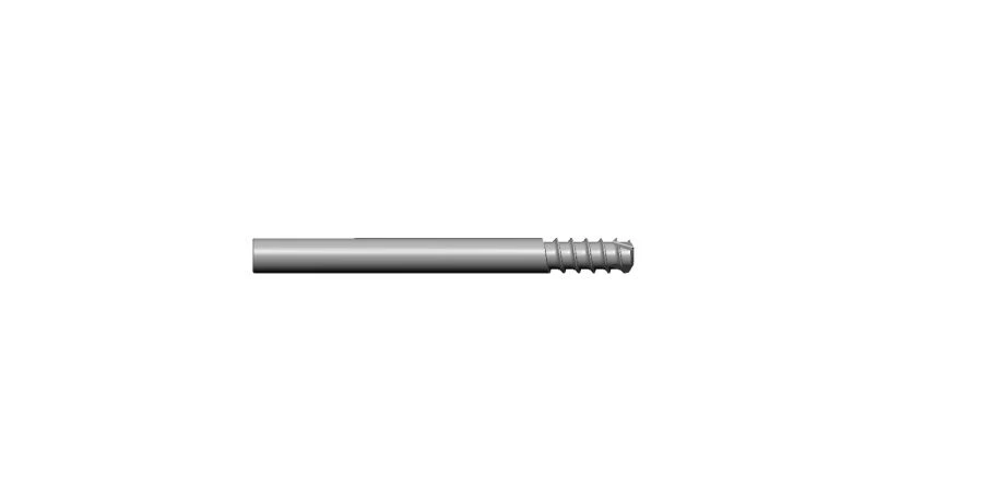 Locking derotation screw, diameter 6.5 mm, length from 70 to 120 mm, spacing 5 mm, article number 26.22.XXX