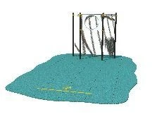 ATM-018 Round target on stands for performing the test "Throwing a tennis ball into a target 6 m distance", hole diameter 90
