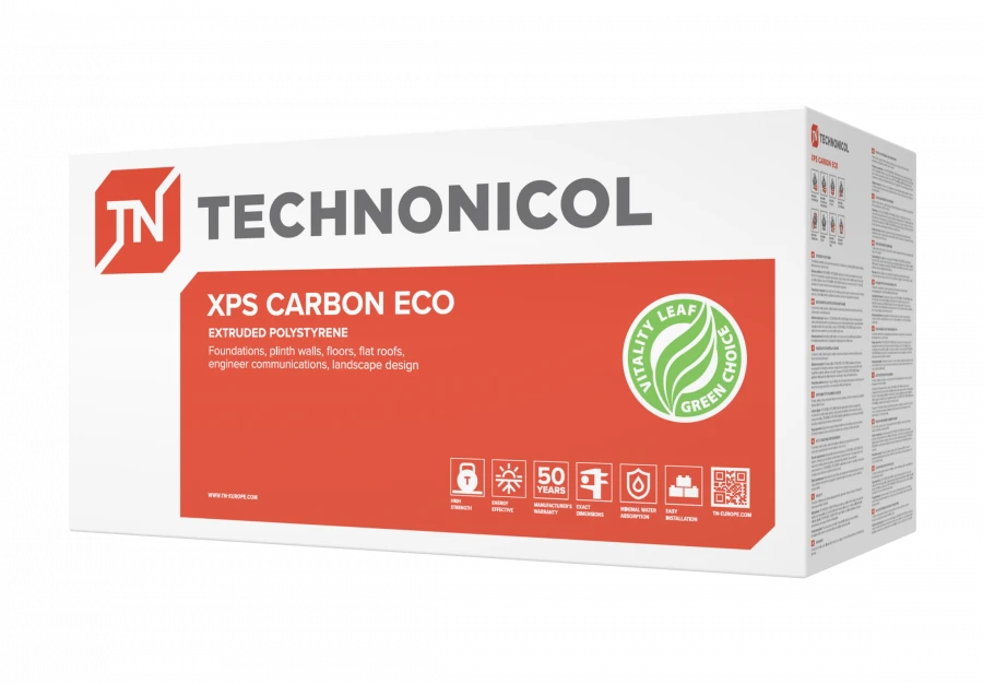 Extruded polystyrene foam plates TECHNICOL CARBON ECO