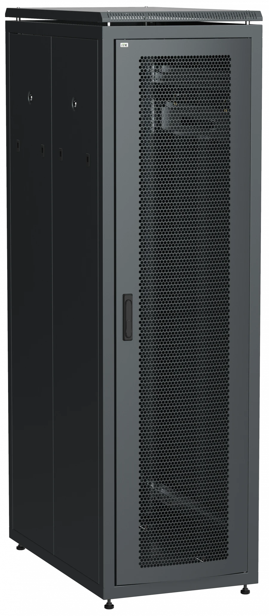 LN05-42U61-P ITK Network cabinet 19" LINEA N 42U 600x1000 mm perforated front door black