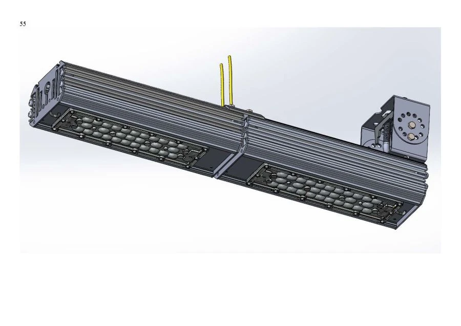 LED luminaire "Industrial Design MTM IoT" series CUBIC 120 Two modules Connection from end -180° Mounting CUB 6