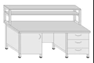 Metal laboratory table and bench STF-3(m)