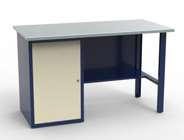 SV-1T.01.00.14.?? single-desk workbench, galvanised worktop