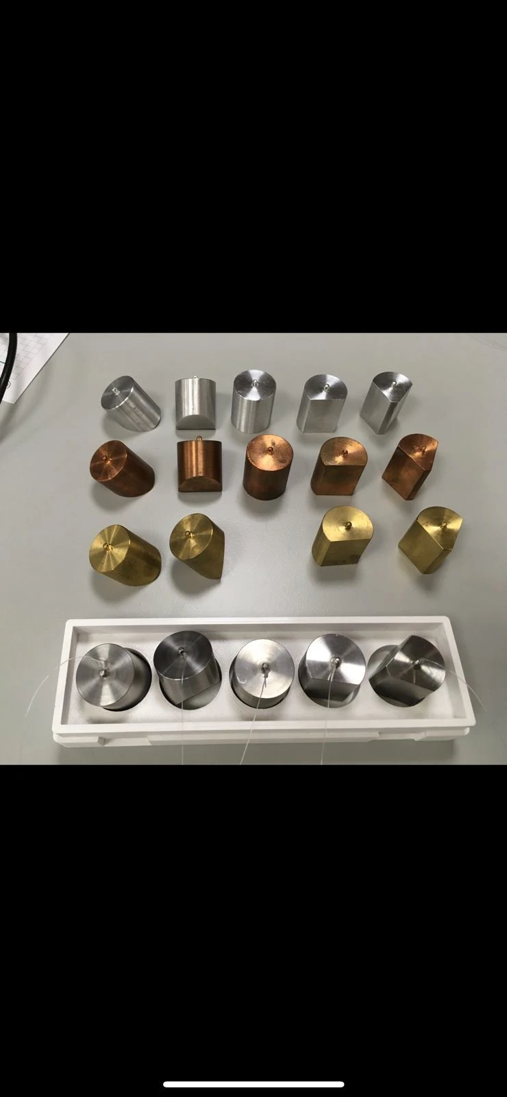 Set of hydrostatic bodies of complex shape. Set of 5 bodies.
