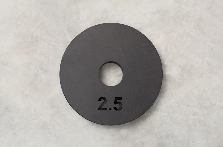 Steel training disc 2,5 kg (Black (RAL 9005 M))