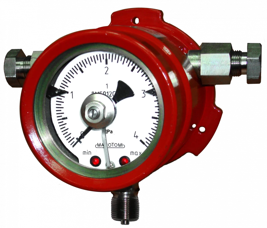 Corrosion-resistant signalling pressure gauges ??5012?????? with explosion protection marking 1Ex db IIB T5 Gb