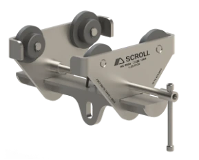 Anchoring device for "SCROLL" beam