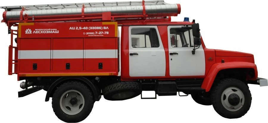 Fire tanker truck AC 2,5-40 (33086)-1 VL on base TC 3897, modification 3897-0000010-25