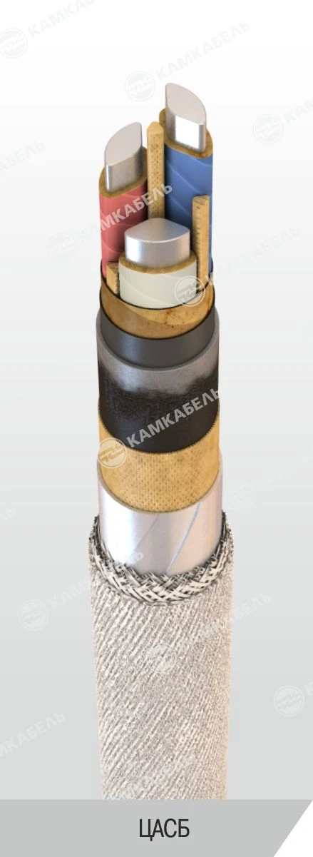 Power cable with aluminium conductors with paper insulation impregnated with viscous or non-flowing composition for voltage 6, 1