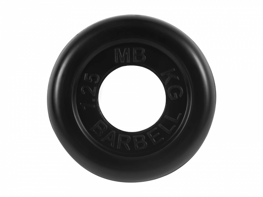 MB-PltB51-1,25 Standard rubber disc, black, 51 mm, 1,25 kg