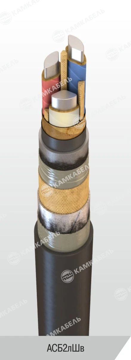 Power cable with aluminium conductors with paper insulation impregnated with viscous or non-flowing composition for voltage 6, 1