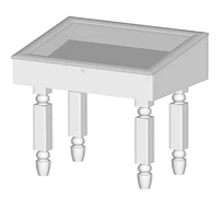Horizontal display cabinet 680 x 500 x 800 mm