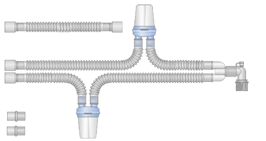 Respiratory devices for joint use with anaesthetic and resuscitation equipment, version: p