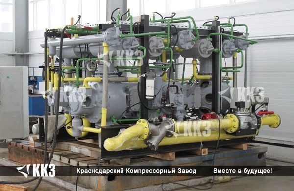 Compressor units based on reciprocating positive displacement compressors for automotive gas-filling compressor station TGA