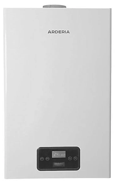 Wall-mounted gas-fired hot water heating boiler (up to 100 kW), "ARDERIA" trade mark, model Arderia D24.