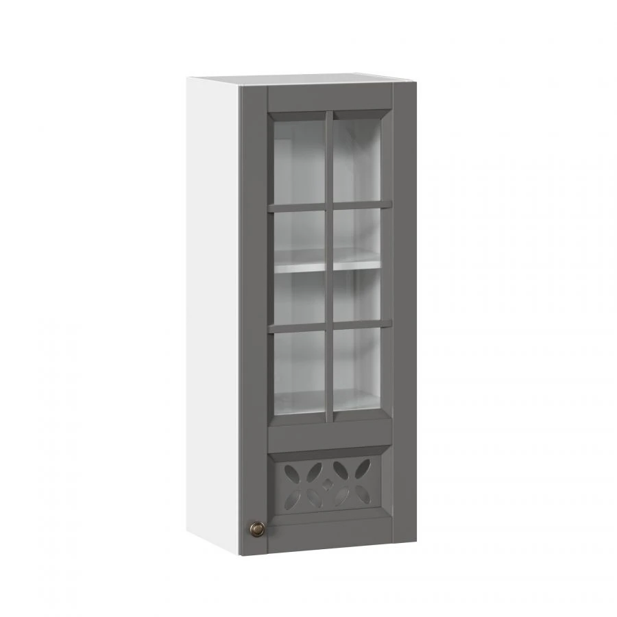 Amelie-3 LD.299750.000 Front 400 high with glass of the kitchen cabinet (Onyx Grey)