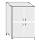 Cabinet for devices metal thickness. 0,8/1mm ShK-4(m)