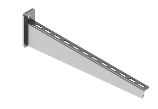 Support bracket BSO 60-000, with overall dimensions from 105x60x130 mm to 195x60x1030 mm, with metal thickness of the console 3,