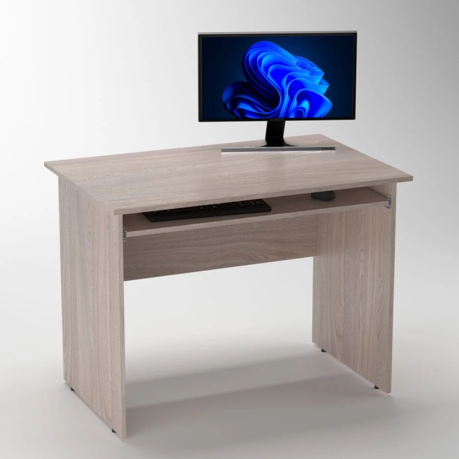 Office desk with keyboard shelf