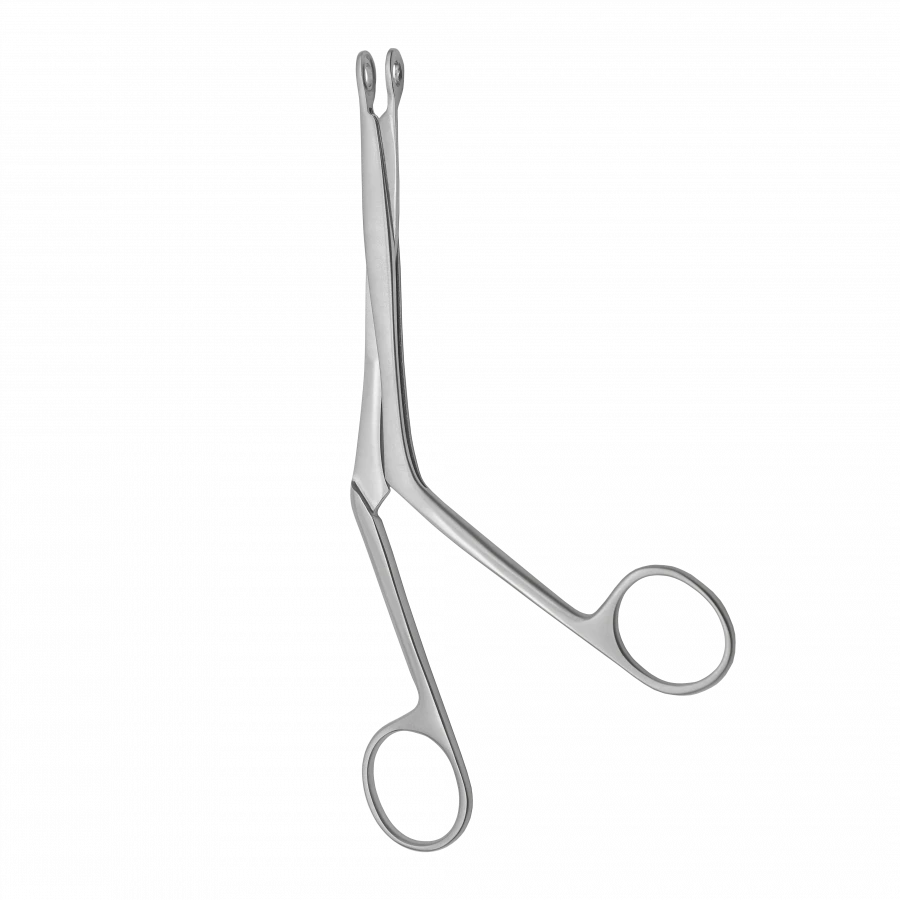 TSH-04-046-19 Forceps for operations on nasal septum, curved along the rib, 190 mm