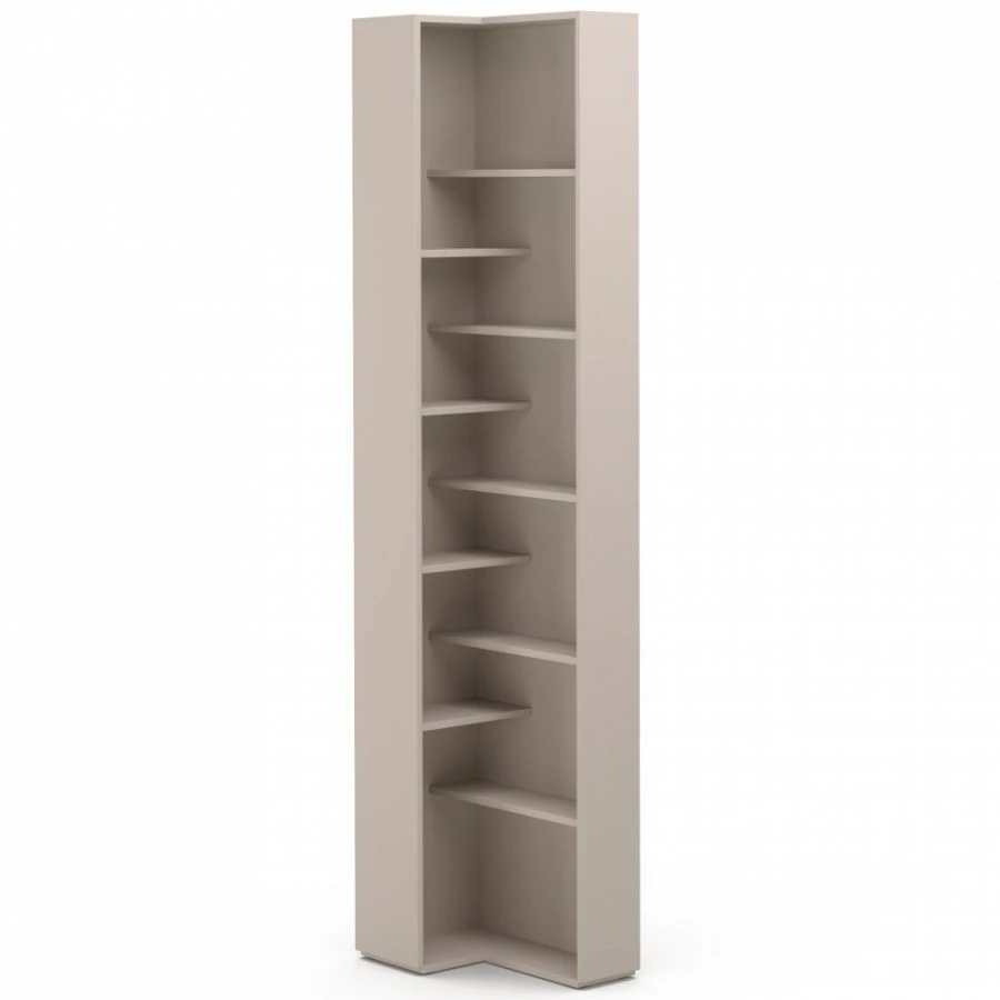 "SOHO" GN1-03.DS, Shelf unit with right-angled end angle gl.400/left gl.608 (beige) from the set of modular furniture "SOHO".