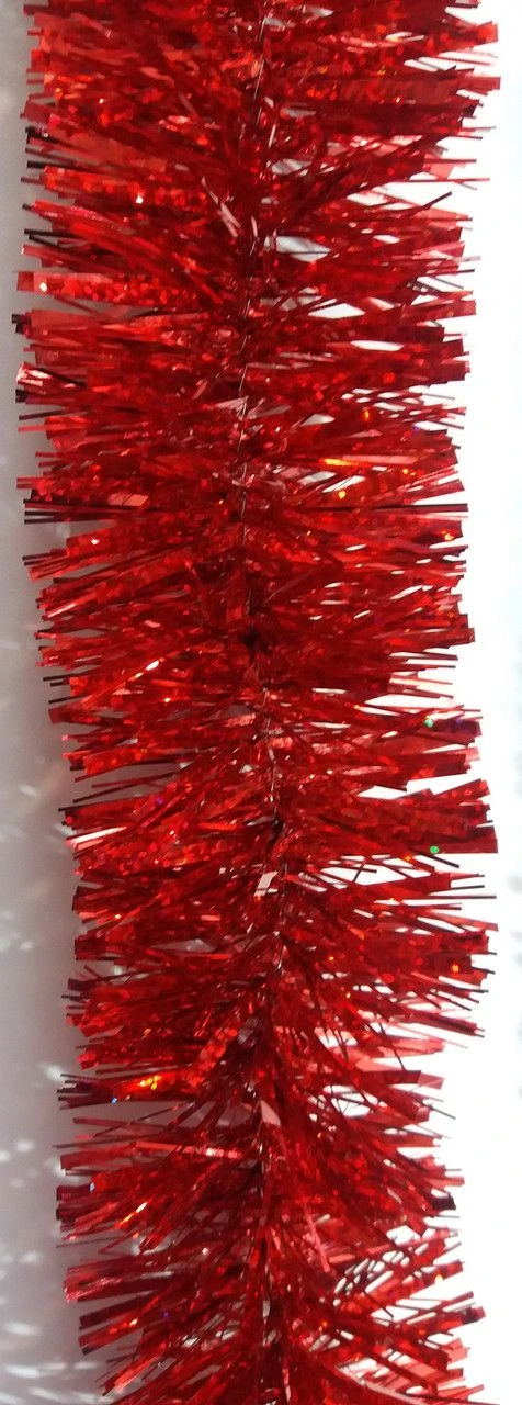 Tinsel 6-ply, length 2M, diameter 7CM, red