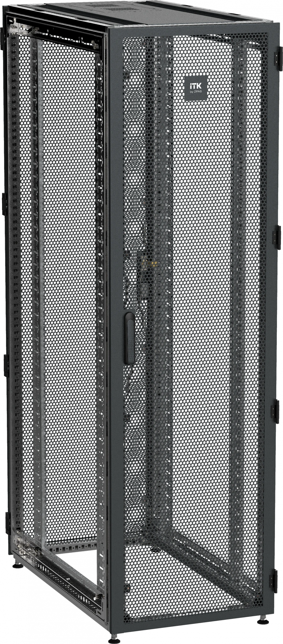 ZP05-47U-0610-PP-R ITK by ZPAS Serv. 19" 47U 600x1000mm single-leaf black. RF