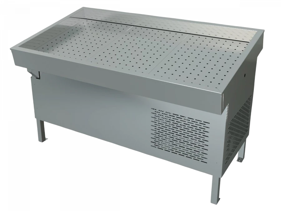 Medium temperature refrigerated counter PHS-1,55/0,85 ("fish on ice", built-in cold supply)