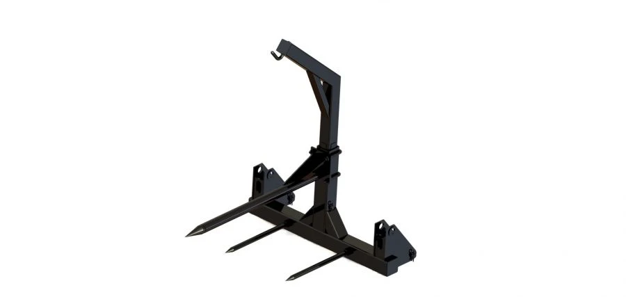 Replacement working device for SNU-550 universal mounted loader-loader: device for loading bales and containers