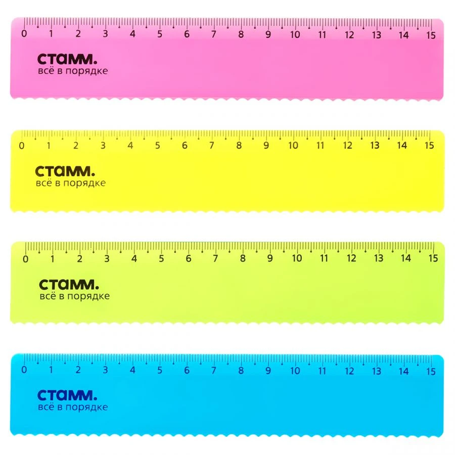 Ruler 15cm STAMM, plastic
