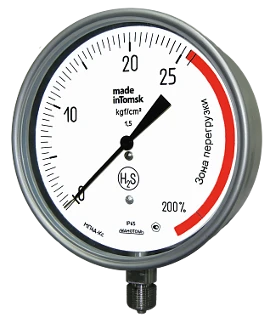 Pressure gauge with overload protection MP4A-Ks UHL1 1.5 0...160MPa M20x1.5 160MM aluminium IP53