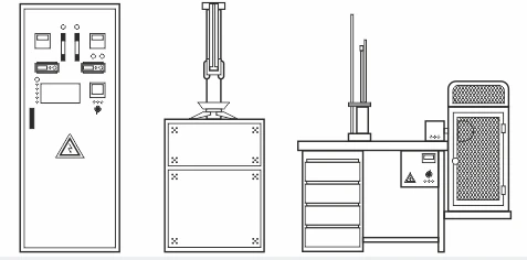 Installation for determination of coke strength after reaction with carbon dioxide (CSR and CRI).