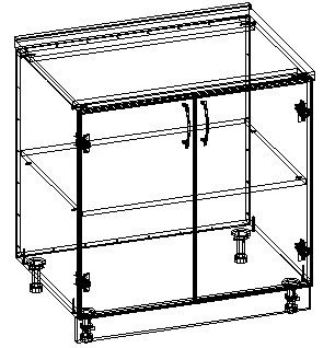 Kitchen cabinet TV-KShK-3.4.01-01