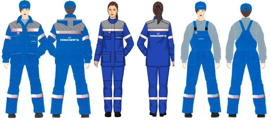 Women's suit (jacket, dungaree and cape jacket) against thermal risks of electric arc with protection level up to 48,1 cal/sec.