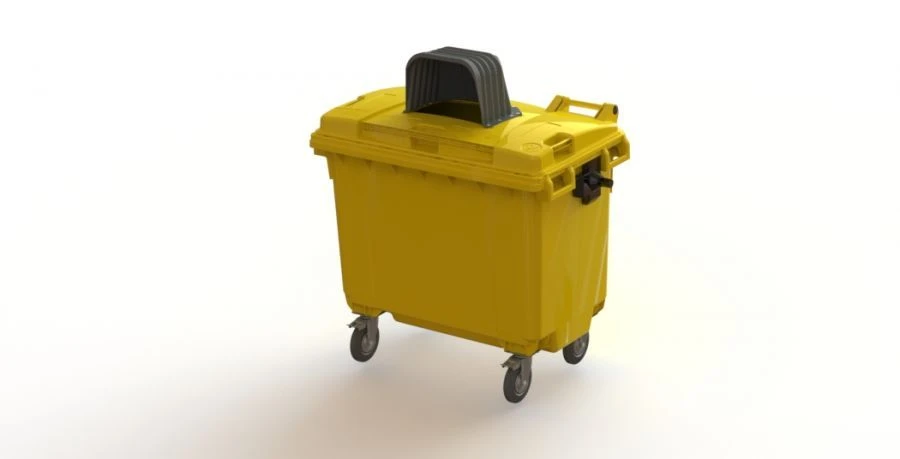 Mobile waste bin 660l Art.25.C19.H (20.803.20.PE; 21.053.20.T)