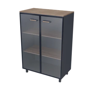 Medium filing cabinet with glass PREGO