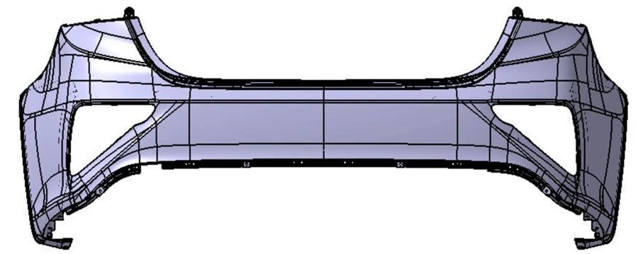 Rear bumper (bumper shell) with holes BD B86611- M6010