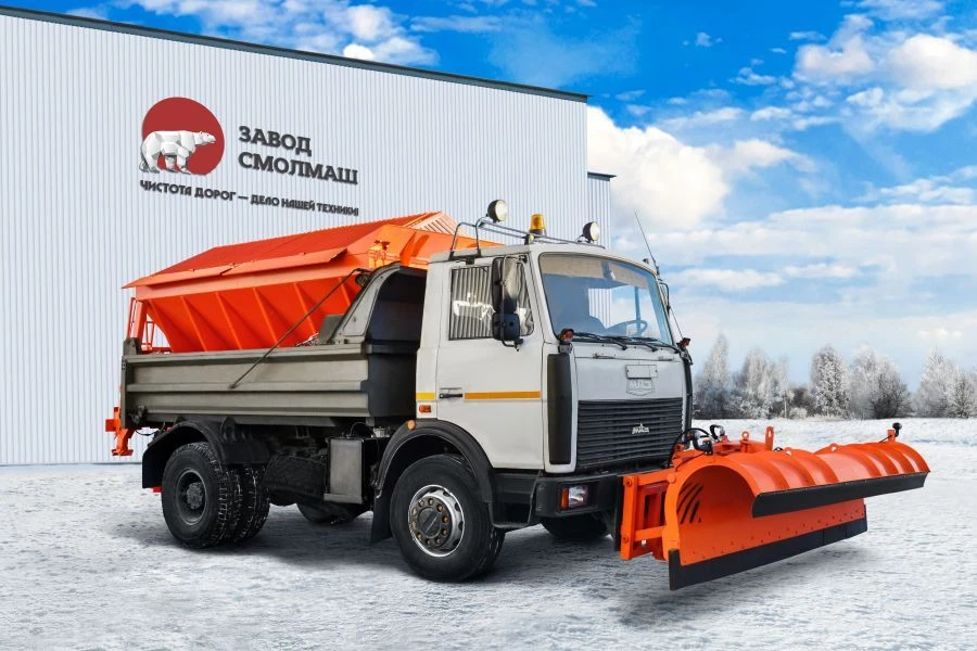 Combined road machine KDM-7881260 based on the vehicle MAZ-5550 and its modifications: MAZ-5550C3, MAZ-5550C5, MAZ-555025, M