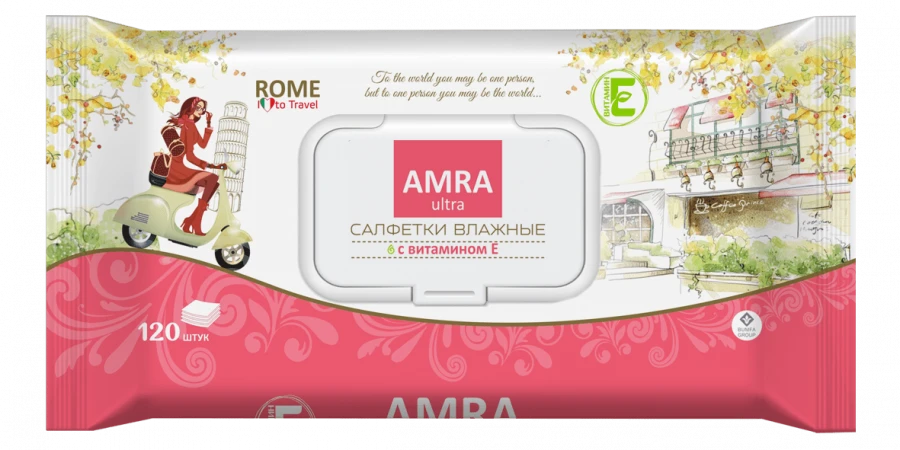 Refreshing Wet Travel Wipes for On-the-Go Cleanliness AMRA ROME