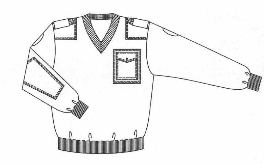 Women's jumper (jumper) for employees of institutions and bodies of the penal and correctional system of the Russian Federation