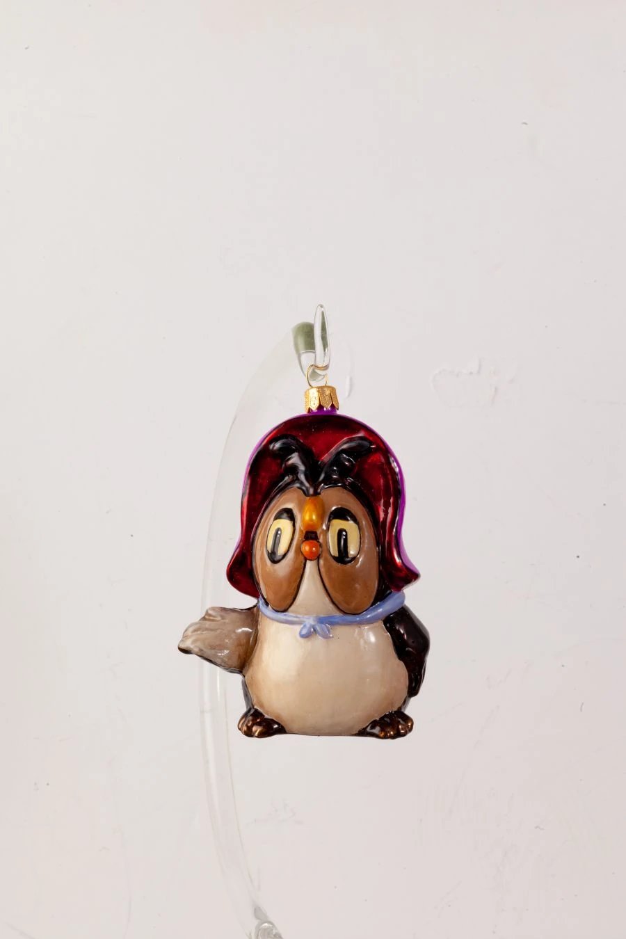 Licence Christmas tree toy made of glass "Owl"