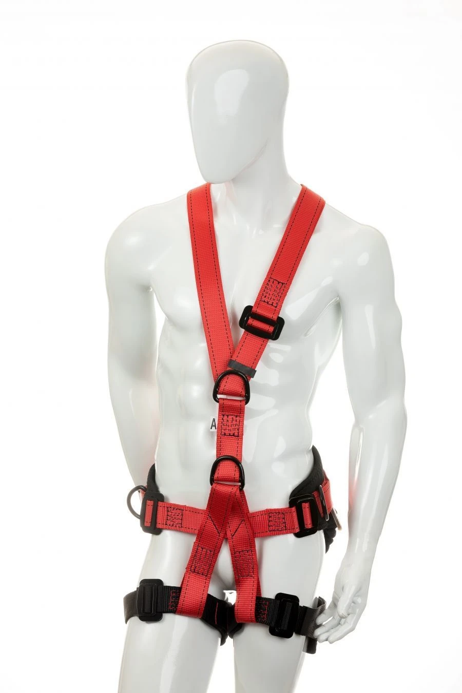 Personal protective equipment against falling from height. Safety and restraining harness with attachment elements for working i