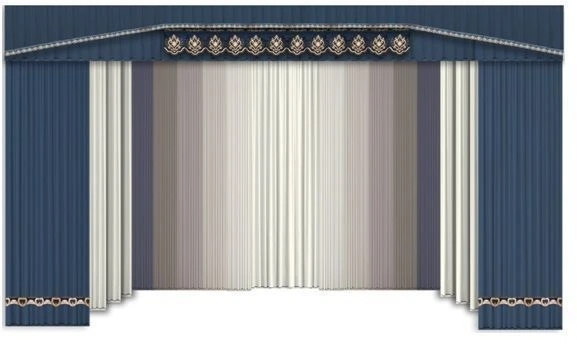 Set of poplin curtains model "London 3"
